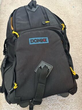 DOMKE Black Men's Backpack with Yellow Accents